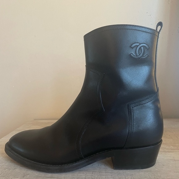 Authentic Chanel chelsea boots. Pre-owned. Comes with box and two dust bags. - Picture 12 of 12